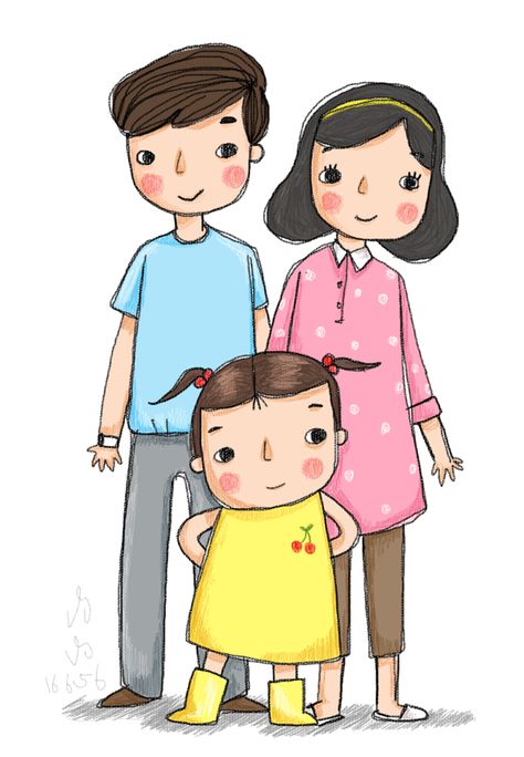 Familia Family Drawing, Family Painting, Cartoon People, Family Cartoon, All In The Family, Family Illustration, Concept Art Character, Love Illustration, Cute Family