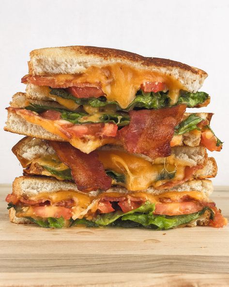 9 Lunchbox Sandwiches That Don't Include Peanut Butter - The Organized Mom Blt Grilled Cheese Sandwich, Blt Grilled Cheese, Gma Recipes, Blt Recipes, Grill Cheese, Sandwhich Recipes, Panini Recipes, Cheese Sandwich Recipes, Fresh Meals