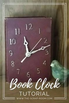 Clocks Diy Crafts, Clock Project, Book Clock, Book Tutorial, Old Book Crafts, Clock Ideas, Cheap Diy Home Decor, Handmade Clocks, Nathaniel Hawthorne