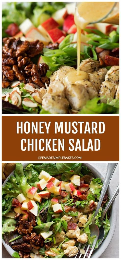 Honey Mustard Chicken Salad, Mustard Chicken Salad, Meal Salads, Life Made Simple, Salad With Chicken, Random Recipes, Honey Mustard Dressing, Honey Mustard Chicken, Salad Pasta