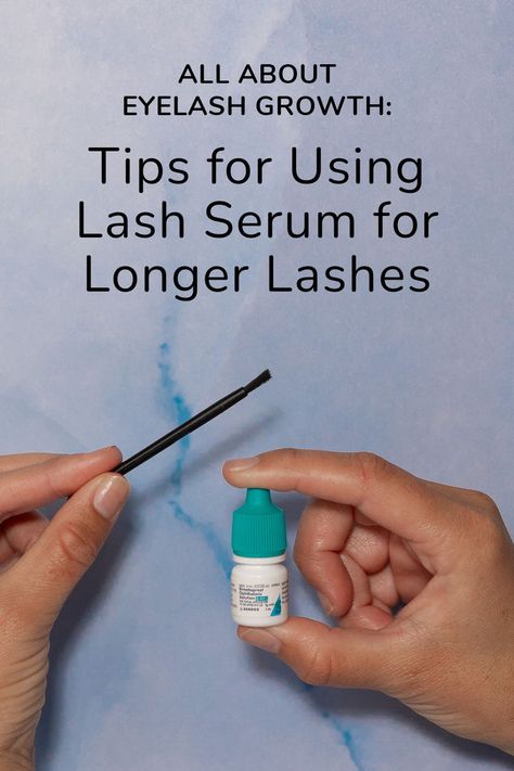 How to Apply Generic Latisse® (Bimatoprost) Eyelash Serum for longer, fuller and darker lashes. Latisse® is FDA approved and clinically proven to produce significant eyelash growth. Studies of Latisse® have shown that users experienced 106% fuller, 25% longer and 18% darker eyelashes after 16 weeks of daily use. Longer Lashes, 16 Weeks, Eyelash Serum, Lash Serum, Eyelash Growth, Long Lashes, User Experience, Tips And Tricks, Eyelashes