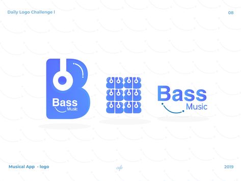 Music Streaming Logo, Streaming Music Startup Logo, Music App Logo, Music Logos, Podcast Logo, Streaming Music, Startup Logo, Bass Music, Modern Music