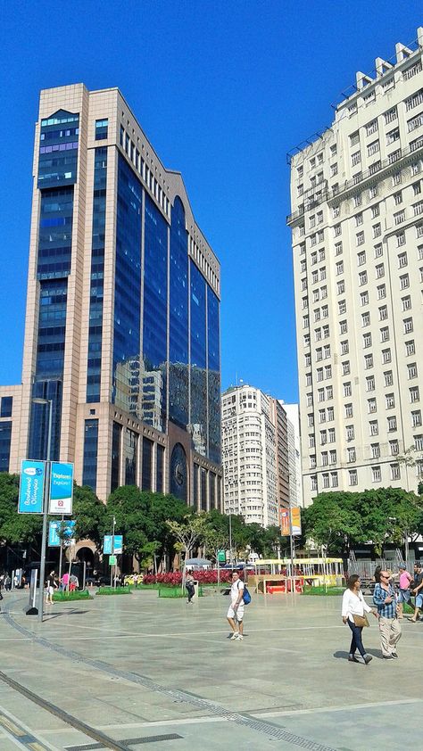 Rio Branco Av from Mauá Square World Cultures, R A, Rio De Janeiro, Brazil, Street View, Square, Green, Travel, Quick Saves