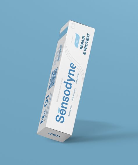 Cleaning up the Sensodyne toothpaste packaging design to fit in to a more current market direction, while still keeping the medical look and feel. Design. Packaging. Healthcare. Box. Photography. Toothpaste. Product. Toothpaste Packaging Design Creative, Toothpaste Package Design, Medical Product Photography, Toothpaste Photography, Toothpaste Packaging Design, Toothpaste Design, Toothpaste Packaging, Dentist Branding, Sensodyne Toothpaste