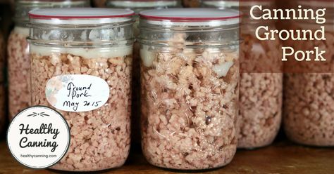 Canning ground pork - Healthy Canning Canning Ground Pork, Pressure Canning Meat, Healthy Canning, Diy Canning, Pressure Canning Recipes, Home Canning Recipes, Stir Fry Rice, Canning Food Preservation, Canned Meat