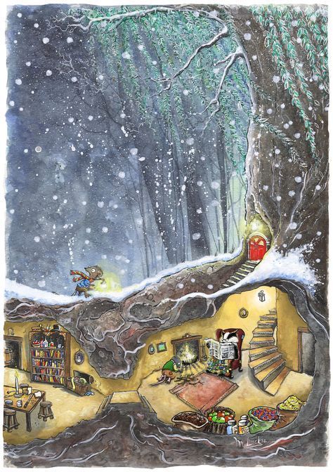 Tree Fairy, Arte Peculiar, Storybook Art, Winter Illustration, Hams, Hall Tree, Fairytale Art, Fairy Houses, Woodland Creatures