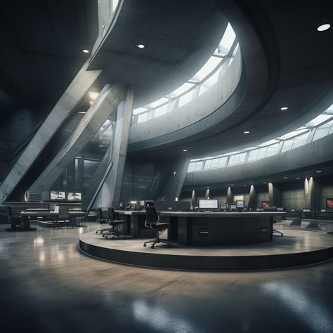 Modern Police Station, Police Station Interior, Police Station, Blade Runner, Sleek Design, Sleek, Architecture, Design