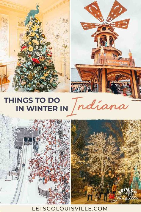 Indiana is kind of the home of Christmas... I mean, they have a town called Santa Claus for Rudolph's sake! Not only that, but an authentic German Christmas market, a magical historical home with its halls properly decked, and even a toboggan run that will bring out anyone's inner child. So let's check out some of the best things to do in Indiana in winter! Things To Do In Indiana, Santa Claus Indiana, Christmas Things To Do, Cozy Things, Carmel Indiana, German Christmas Markets, German Christmas, Christmas Travel, A Town