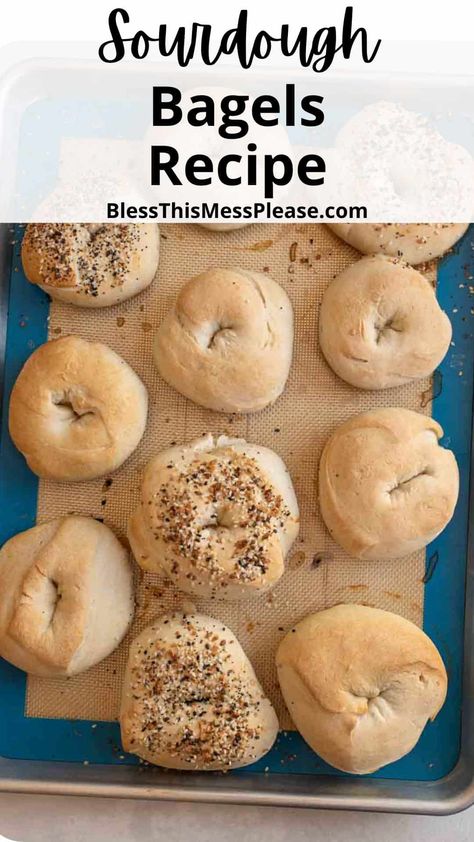 Perfect Homemade Sourdough Bagels Sourdough Recipes Bagels, Sourdough Bagels Recipe Homemade, Homemade Sourdough Bagels, Homemade Bagels Easy, Sourdough Bagels Recipe, Sourdough Discard Bagels, Use Sourdough Starter, Sourdough Bagel, Homemade Dish Soap