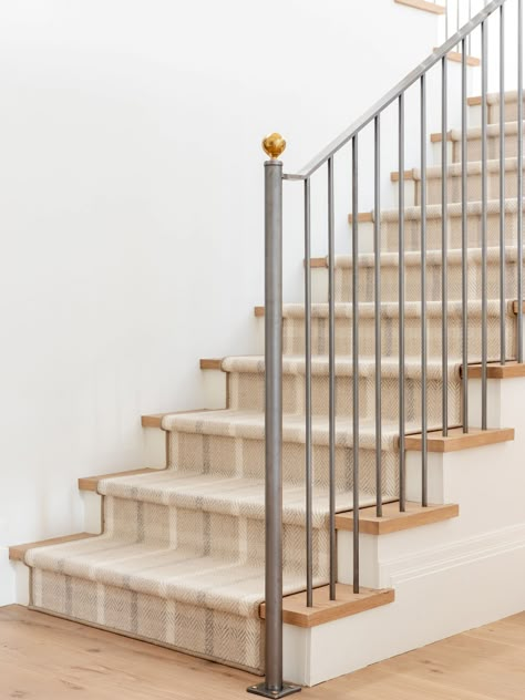 How our Team is Refreshing our Homes For Spring - Studio McGee Mcgee And Co Staircase, Stairwell Runner, Studio Mcgee Paint Colors, Staircase Update, Stairs Runners, Barndo House, Studio Mcgee Home, The Mcgee Home, Mcgee Home