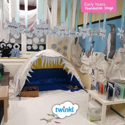 What an inviting role-play area! Thank you to Kate Turner for showcasing our Winter topic words on snowflakes. Get yours by clicking on the picture! Dramatic Play Area Preschool, Role Play Areas Eyfs, Kate Turner, Ice Skiing, Role Play Areas, Early Years Foundation Stage, Dramatic Play Area, Sunday School Crafts, Dramatic Play