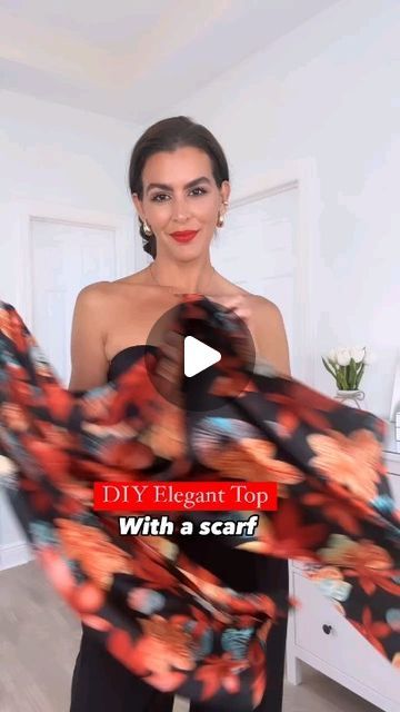 modelistlik___ on Instagram: "Çok iyi fikir😍😍#moda #fashion#style" How To Use Scarf As A Top, Scarf Into Top, Scarf For Dress, Scarf Top Ideas, Silk Scarfs, Clothing Tips, Ways To Wear A Scarf, Diy Scarf, Diy Clothes Life Hacks