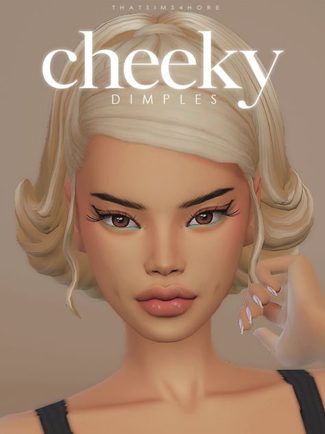 cheeky dimples | thatsims4hore Sims 4 Skills, Sims 4 Piercings, Sims 4 Tsr, Sims 4 Black Hair, The Sims 4 Skin, Makeup Cc, Sims 4 Body Mods, Sims 4 Cc Skin, Tumblr Sims 4