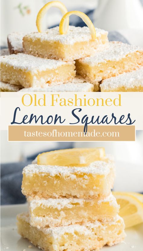 Lemon Squares Recipe, Homemade Bars, Dessert Lemon, Light Dessert, Lemon Bars Recipe, Lemon Squares, Square Recipes, Lemon Dessert Recipes, Dessert Easy