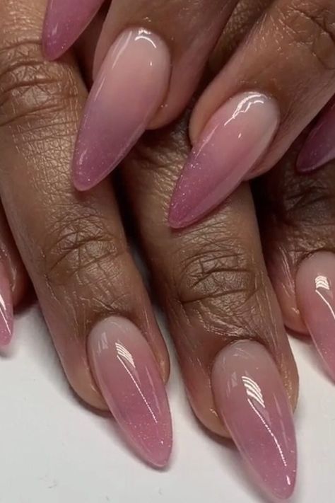 Ombre Dusty Pink Rose Nails Subtle Nail Extensions, Dusty Pink Ombre Nails, Pink Detail Nails, Mauve And White Nails, Dusty Rose Ombre Nails, Mauve Ombre Nails Acrylic, Dust Rose Nails, Rose Gold Ombré Nails, Dusky Rose Nails