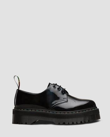 1461 Quad Rainbow Patent Platform Shoes | Shoes | Dr Martens Official Site Shoes Everyday, Shoes Dr Martens, Black Dr Martens, Shoe Ideas, Patent Shoes, Shoe Inspo, Goodyear Welt, Shoes Leather, Boots Shoes