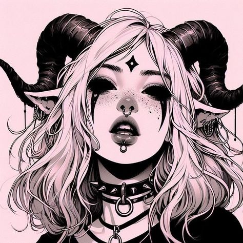 Evvi Art, Anime Goth, Goth Art, Dark Art Illustrations, Scary Art, Creepy Art, Dessin Adorable, Sketchbook Art Inspiration, Art Inspiration Drawing