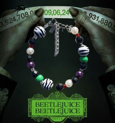 BEETLEJUICE BEETLEJUICE BEETLEJUI-… 🪲 just kidding, we are not summoning him today. a small batch of ‘Beetlejuice’ inspired bracelets will exclusively be available tomorrow at the outdoor market location. grab your haunting jewelry then! #beetlejuicebeetlejuice #halloweenmarket Beetlejuice Jewelry, Inspired Bracelets, Beetlejuice Beetlejuice, Outdoor Market, Just Kidding, Beetlejuice, Small Batch, Jewelry Ideas, Marketing