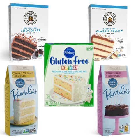 Gluten Free Yellow Cake Mix Recipes, Gluten Free Cake Mix Recipes, Gluten Free Dairy Free Cake, Gluten Free Yellow Cake Mix, Gluten Free Yellow Cake, Pillsbury Gluten Free, Regular Cake, Gluten Free Cake Mixes, Gluten Free Vanilla Cake