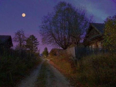 Night Time, At Night, The Sky, The Moon, Trees, Moon, Road