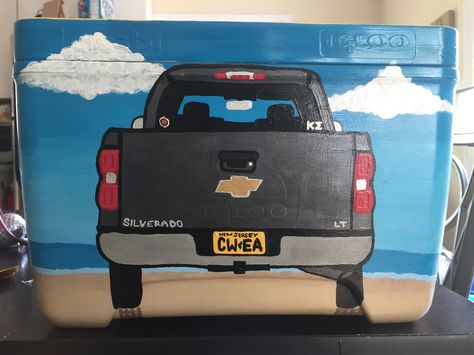 Beach weekend cooler! #kappasigma #fraternity #beachweekend Country Frat Cooler, Lake Havasu Frat Cooler, Frat Beach Weekend Cooler, Beach Weekend Cooler, Painted Coolers For Guys, Ka Cooler, Cooler Painting Ideas, Frat Coolers Ideas, Nola Formal