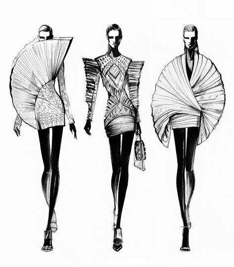 Fashion illustration Balmain spring 2019 by Melique Street Belt Illustration, Fashion Design Inspiration, Fashion Model Sketch, Fashion Figure Drawing, Kim K Style, Fashion Illustrations Techniques, Fashion Drawing Sketches, Fashion Drawing Tutorial, Fashion Illustration Sketches Dresses