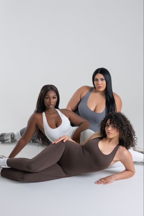 Body-hugging, one and done silhouettes are coming back. Elevate any occasion with an ultra-flattering style, made for all. Davis Active, One And Done, Tank Jumpsuit, Product Showcase, Product Shoot, Stay True, Photoshoot Ideas, Full Length, Active Wear