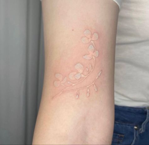 White Ink Tattoos Healed, White Ink Tattoo, Healing Tattoo, Back Tattoo Women, Time Tattoos, Dream Tattoos, White Tattoo, Simplistic Tattoos, Tattoo Designs For Women