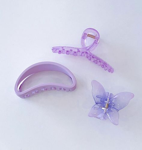 Beautiful Bridal Hair, Purple Vibe, Preppy Jewelry, Lavender Aesthetic, Hair Up Styles, R P, Soft Purple, Claw Clips, Diy Hair Accessories