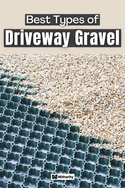 Best Gravel For Driveway, Gravel Driveway Edging, Asphalt Driveway Ideas, Paver Driveway Ideas, Gravel Driveway Landscaping, Driveway Ideas Cheap, Pebble Driveway, Driveway Materials, Gravel Drive