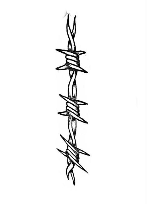 Thick Barbed Wire Tattoo, Tattoo Puas, Hands Tatoos Men, Barb Wire Tattoo Men, How To Draw Barbed Wire, Barbwire Tattoo For Men, Puas Tattoo, Bobwire Tattoos, Thorn Tattoo Design