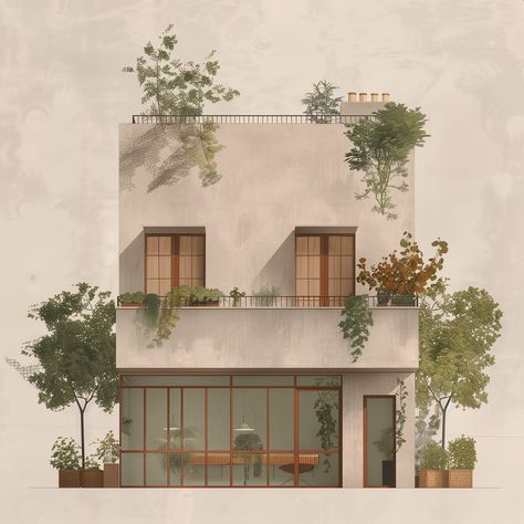 An absolute beauty 🏡 This time I wanted to experiment with illustration and collage styles and these were the results I achieved. I’m speechless / in love with these AI samples! 👉🏻 Let me know which of these 3 you liked the most? Croquis, Architectural Illustration, Architecture Portfolio Design, Architecture Elevation, Desain Lanskap, Interior Design Sketches, Architecture Design Sketch, Architecture Collage, Architecture Building Design