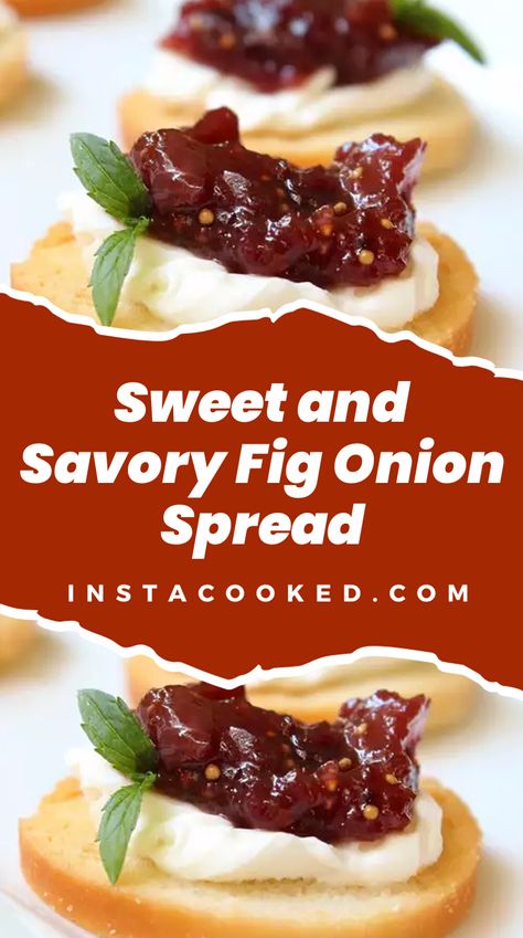 Experience the delightful taste of our Sweet and Savory Fig Onion Spread. This exquisite recipe combines the inherent sweetness of figs with the rich flavor Fig And Onion Jam, Fruit Spreads Recipes, Fig Jelly Appetizer, Desserts With Figs, Fig Appetizers For Party, Recipes Using Figs, Fresh Fig Recipe, What To Do With Figs, Fig Spread Recipes