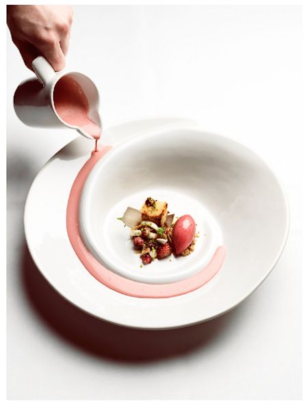 High Flying Finnish Cuisine with Chef Kari Aihinen Plated Desserts, Finnish Cuisine, Plating Presentation, Tanah Liat, Tableware Design, Helsinki Finland, White Plate, Plate Design, Ceramic Design