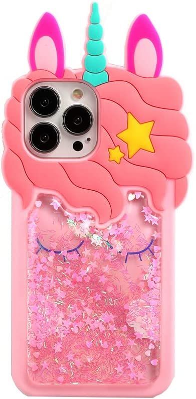 Unicorn 3d Iphone case #iphone13 #iphone12 #promax Unicorn Iphone Case, 3d Iphone Cases, Glitter Liquid, Cartoon Kawaii, Case For Iphone 13 Pro, Cool School Supplies, Unicorn Girl, Case For Iphone 13, Too Cool For School