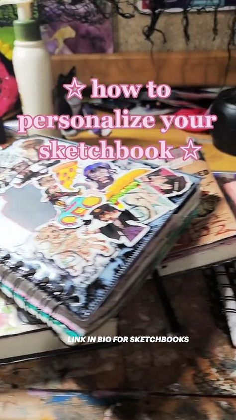 How To Customize Your Sketchbook, Ideas To Fill Your Sketchbook, How To Make A Sketchbook Diy, Chunky Notebook Ideas, How To Fill Your Sketchbook Ideas, How To Start A Sketchbook Ideas, What To Put In Sketchbook, Ideas For Your Sketchbook, Sketchbook Decoration Cover Ideas