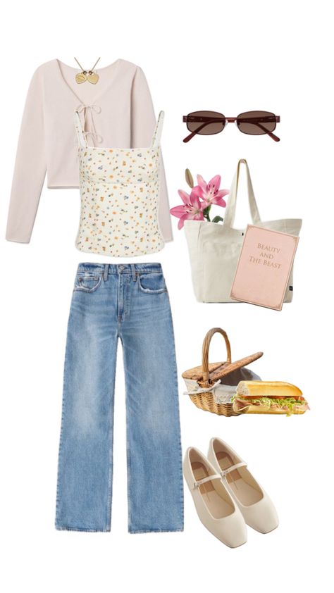 Picnic floral casual cute pink coquette date outfit inspiration summer and spring Casual Picnic Outfit, Spring Picnic Outfit, Date Outfit Inspiration, Picnic Date Outfits, Picnic Vibes, Picnic Outfit, Spring Picnic, Picnic Date, Pink Coquette