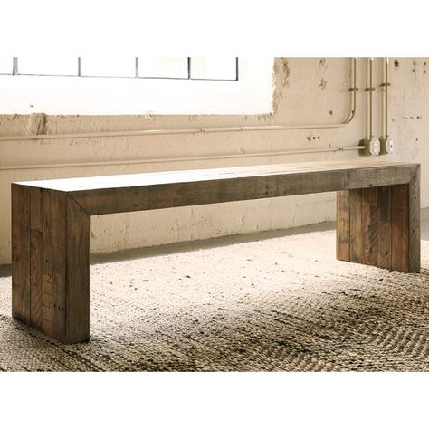 Gino Bench & Reviews | Birch Lane Rectangular Dining Room Table, Wood Dining Bench, Solid Wood Benches, Wood Storage Bench, Long Bench, Kitchen Benches, Large Dining Room, Dining Benches, Ashley Furniture Homestore