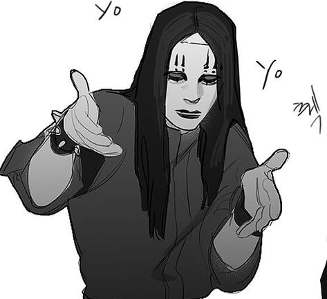 Metal Head Fanart, Metal Head Drawing, Murderdolls Fanart, Black Metal Drawing, Joey Jordison Drawing, Metalhead Drawing, Joey Jordison Fanart, Slipknot Drawings, Slipknot Fanart