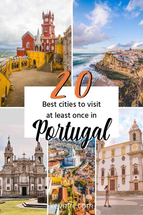 The 20 best cities to visit at least once in Portugal. Best things to see in Portugal | Best places in Portugal | Where to go in Portugal | What to visit in Portugal | Best things to see in Portugal | Portugal best locations | Amazing places in Portugal #portugaltravel #travelguide #travelideas #europetravel Where To Go In Portugal, Portugal Activities, Portugal Places To Visit, Earth Trekkers, Best Places In Portugal, Evora Portugal, Madeira Beach Florida, Portugal Cities, Portugal Trip