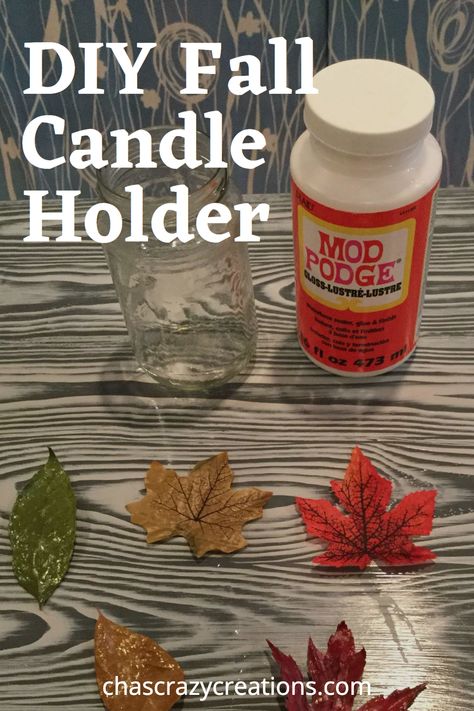 DIY Fall Candle Holder Fall Candle Holder Ideas, Diy Tea Light Holders, Thanksgiving Candles Diy, Fall Candle Crafts, Tea Candle Holders Diy, Diy Fall Candle Holders, Diy Pumpkin Candle, Thanksgiving Tea, Tea Lights Centerpieces