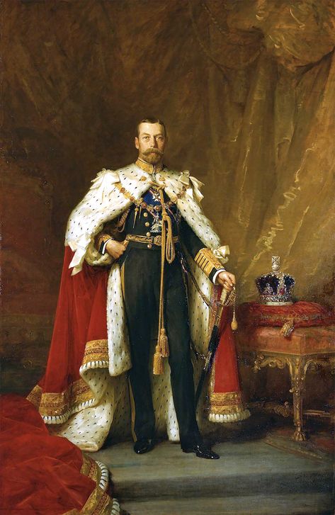 Wings of Whimsy: 1911 King George V by Luke Fildes #vintage #ephemera #pretty #data #edwardian #freebie #printable #king Royal Portraits Painting, King Edward Vii, King George V, Elegant Wall Art, Royal King, Soul Connection, British Monarchy, British History, Queen Mary