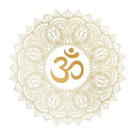 Download the Golden Aum Om Ohm symbol in decorative round mandala ornament. 616856 royalty-free Vector from Vecteezy for your project and explore over a million other vectors, icons and clipart graphics! Aum Sign, Ohm Tattoo, Om Symbol Art, Om Symbol Wallpaper, Aum Symbol, Ohm Symbol, Om Sign, Gift Voucher Design, Om Art