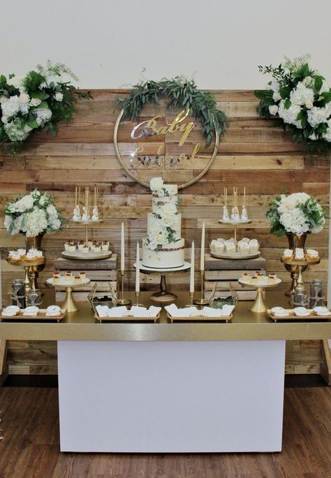 Confirmation Dessert Table Ideas, Eucalyptus Dessert Table, Sage Green Candy Table, Boho Dessert Table Ideas, Rustic Dessert Table Ideas, Sage Green Dessert Table, Dessert Table Layout, Boho Dessert Table, Wedding Treats Table