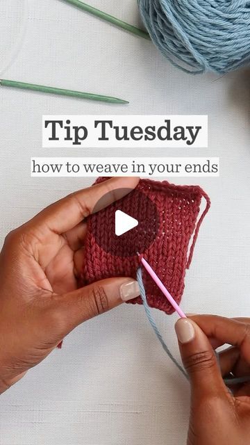 Quince & Co on Instagram: "Countless hours of hard work is over, you’ve finished your knit! Hooray! Now, what to do with those pesky ends? Weave them in, of course. Don’t know where to start? We’ve got you covered with five quick methods on how to weave in your ends. Check out this week’s Tip Tuesday for step by step tutorials, linked in our bio!" How To Weave, Tip Tuesday, Knitting Tutorials, Knitting Tutorial, Now What, Quince, Hard Work, Step By Step, To Start