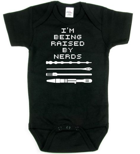 I'm Being Raised By Nerds, Ringspun cotton Baby one piece tee, LOTR, Nerdy baby, toddler tee Nerd Baby, Nerdy Baby, Nerdy Outfits, Funny Baby Clothes, Star Wars Baby, Baby Time, Everything Baby, Trendy Baby, Baby Life