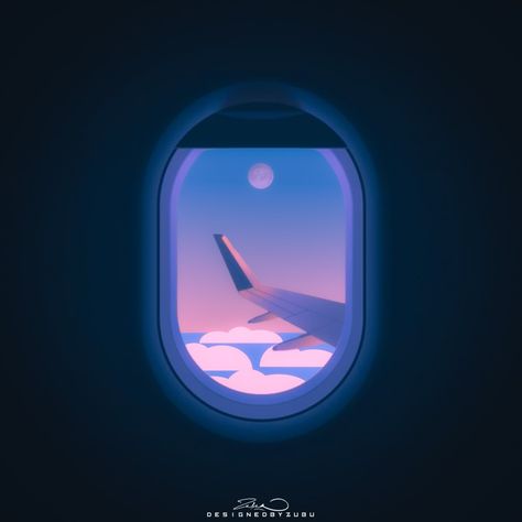 Plane Poster Design, Plane Vector Illustration, Plane Window Illustration, Airplane Window Illustration, Airport Illustration, Plane Illustration, Airplane Graphic, Aesthetic Highlight Covers Instagram Pink, Airplane Illustration