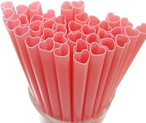 Balzam Na Pery, Straw Valentine, Heart Straws, Kids Bridal, Hari Valentine, Cute Kitchen, Pink Plastic, Cute Room Decor, Croquettes