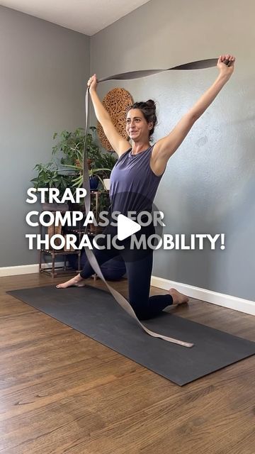 Yoga Poses Using Straps, Strap Yoga Poses, Spine Mobility Yoga, Yoga Strap Exercises, Yoga Strap Poses, Yoga With Straps, Yoga For Spine, Yoga Strap Stretches, Strap Stretches