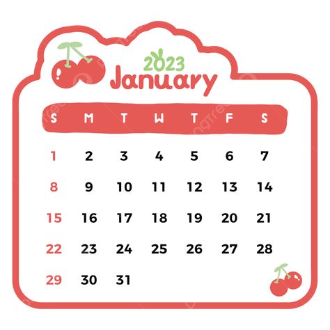 Calendar January 2023, 2023 Vector, Color Calendar, Red Calendar, 2023 Minimalist, Calendar Png, Calendar January, Calendar Design Template, Calendar Background